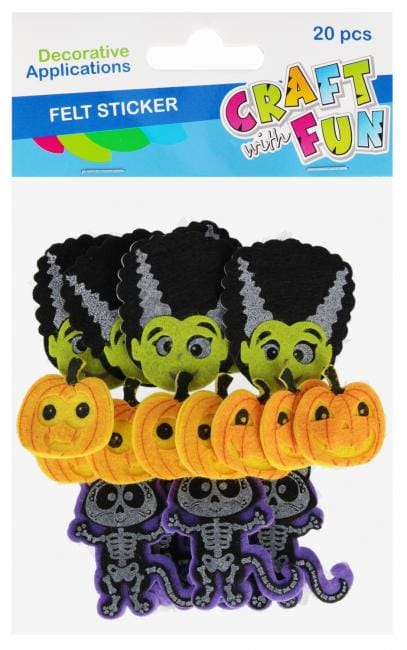 Naklejki filcowe Halloween mix 20szt. 572680 CRAFT WITH FUN
