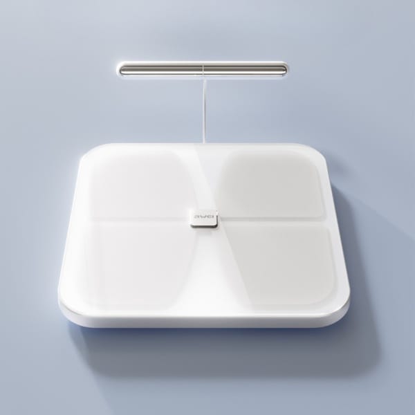 Waga do ciała AWEI SS1 wielofunkcyjna    Bluetooth 5.0 500mAh biały