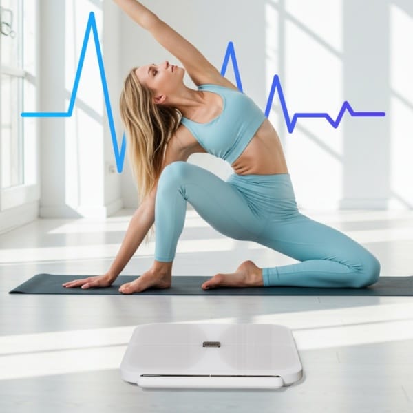 Waga do ciała AWEI SS1 wielofunkcyjna    Bluetooth 5.0 500mAh biały