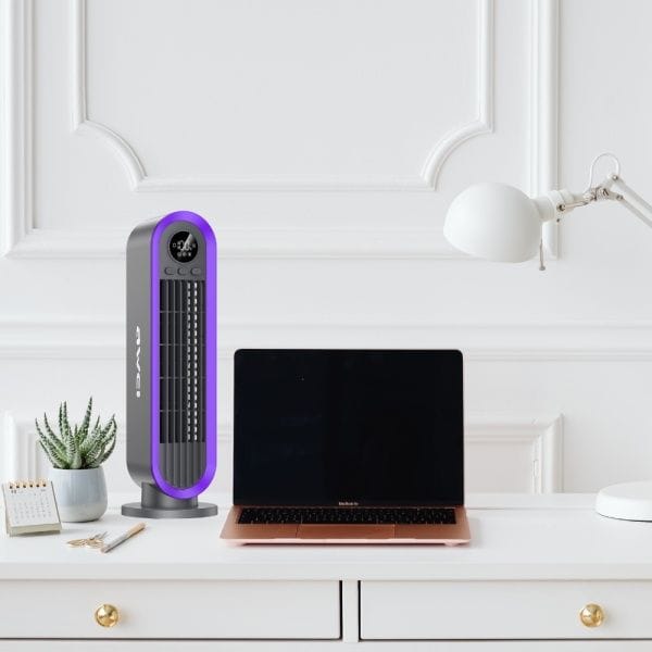 Wiatrak kolumnowy AWEI F52 3600mAh szary