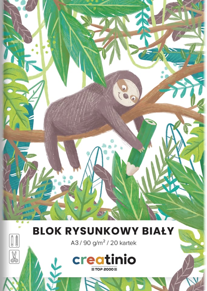Blok rysunkowy A3 20k biały CREATINIO 400176664 TOP 2000