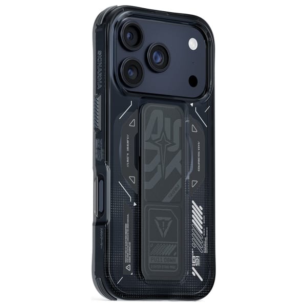 Etui Skinarma Helio do iPhone 17 Pro     Magnetic Charging + Grip Stand grafitowy