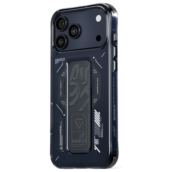 Etui Skinarma Helio do iPhone 17 Pro Max Magnetic Charging + Grip Stand grafitowy