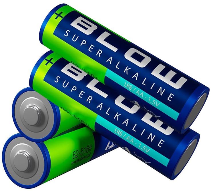 Baterie AA 1,5V alkaliczne LR6 paluszki Blow (4 sztuki)