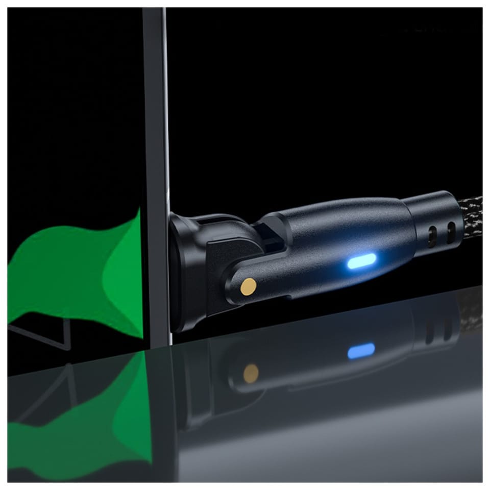 Kabel 3MK Hyper Cable N-SERIES USB-C do  USB-C 2m 20V/3A 60W obrotowy czarny