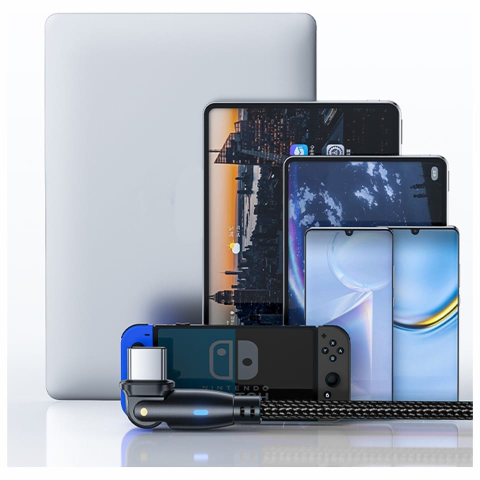 Kabel 3MK Hyper Cable N-SERIES USB-C do  USB-C 2m 20V/3A 60W obrotowy czarny