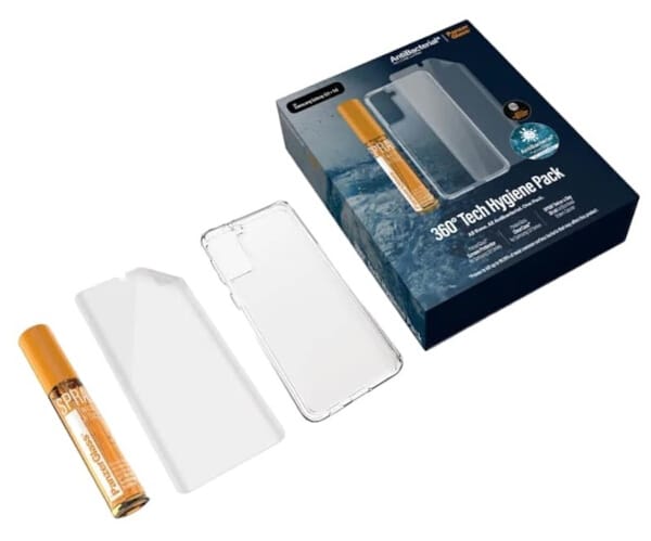 PanzerGlass Zestaw Start Sam S21+Ochrona ekranu TPU, Etui ClearCase, Spray 30ml