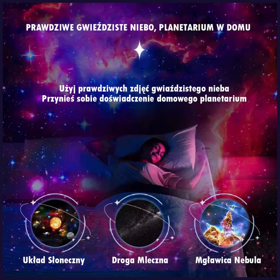 Projektor Galaktyczny MajesticLine biały