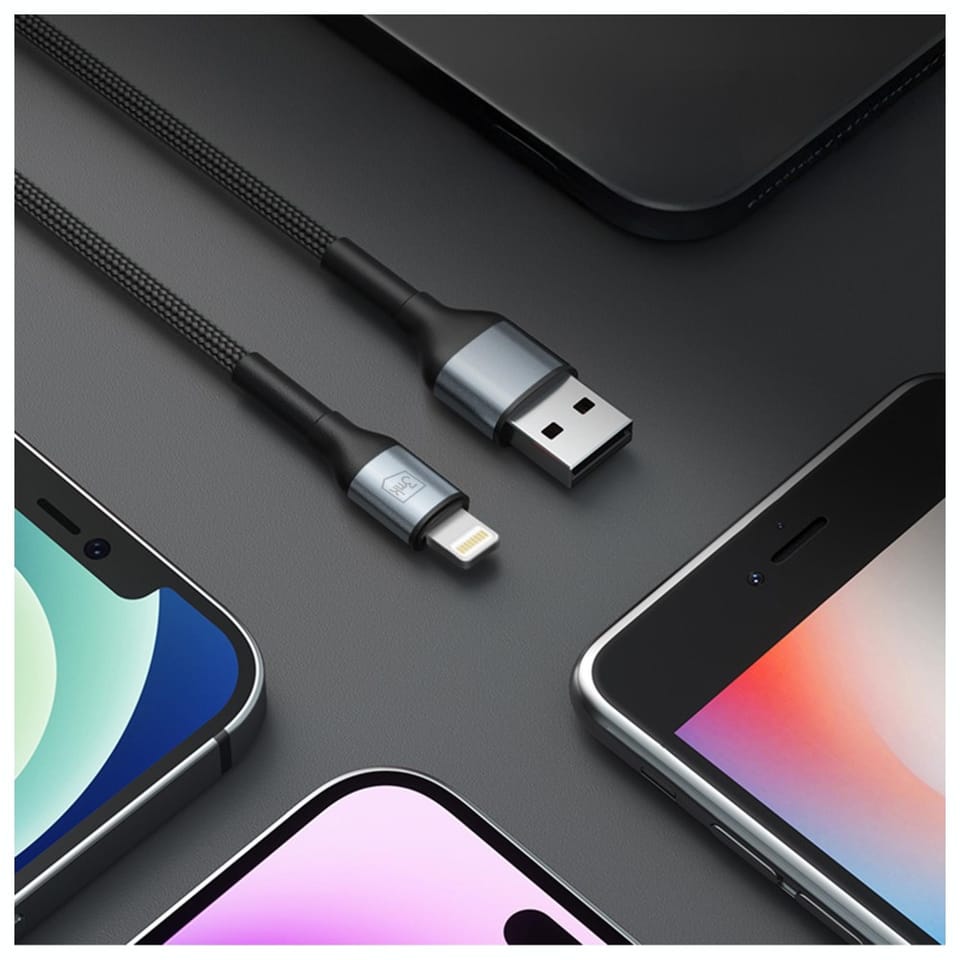 Kabel 3MK Hyper Cable N-SERIES USB-A do  Lightning 1m 5V/2.4A 12W czarny