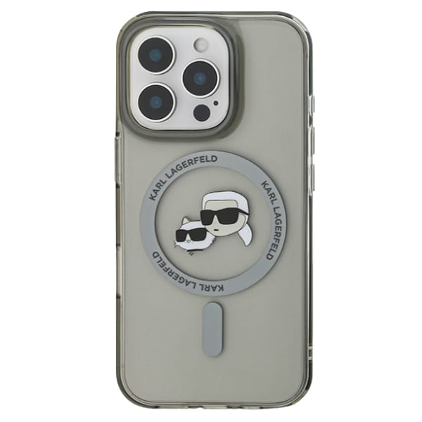 Karl Lagerfeld KLHMP16LHLSKCK iPhone16 Pro 6.3" czarny/black hardcase IML Metal Karl&Choupette Head MagSafe