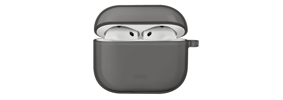 UNIQ etui Glase AirPods 4 dymny/glossy   smoke