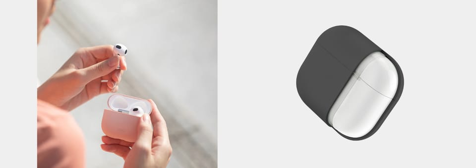 UNIQ etui Lino AirPods 4 Silicone        szary/ash grey