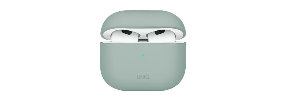 UNIQ etui Lino AirPods 4 Silicone        zielony/iceplant green