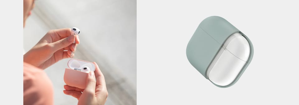 UNIQ etui Lino AirPods 4 Silicone        zielony/iceplant green