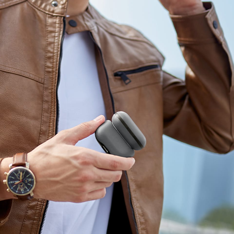 UNIQ etui Lyden DS AirPods Pro 2 gen(2022/2023) beżowo-zielony/ivory-lichen green
