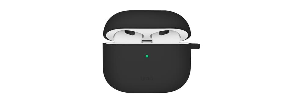 UNIQ etui Nexo AirPods 4 + Ear Hooks     Silicone czarny/black