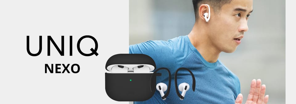 UNIQ etui Nexo AirPods 4 + Ear Hooks     Silicone czarny/black