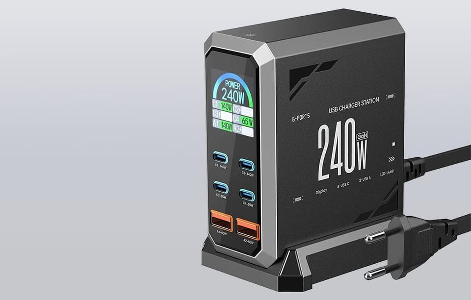 Ładowarka sieciowa BLITZWOLF BW-S31 240W 4xUSB-C+2xUSB-A