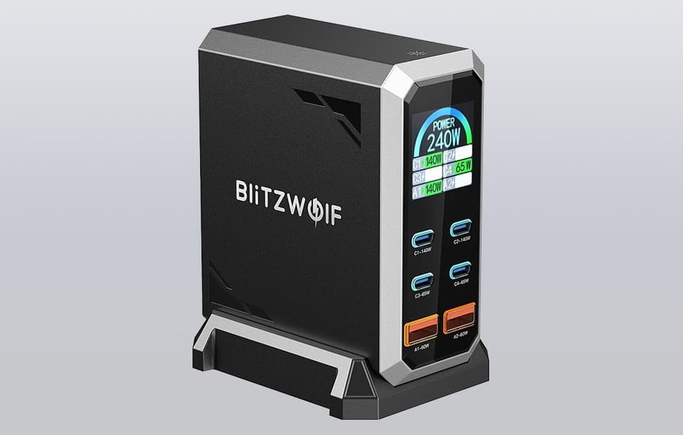 Ładowarka sieciowa BLITZWOLF BW-S31 240W 4xUSB-C+2xUSB-A