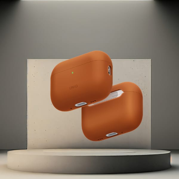 Etui UNIQ Lino do AirPods Pro 3 gen      Silicone pomarańczowy