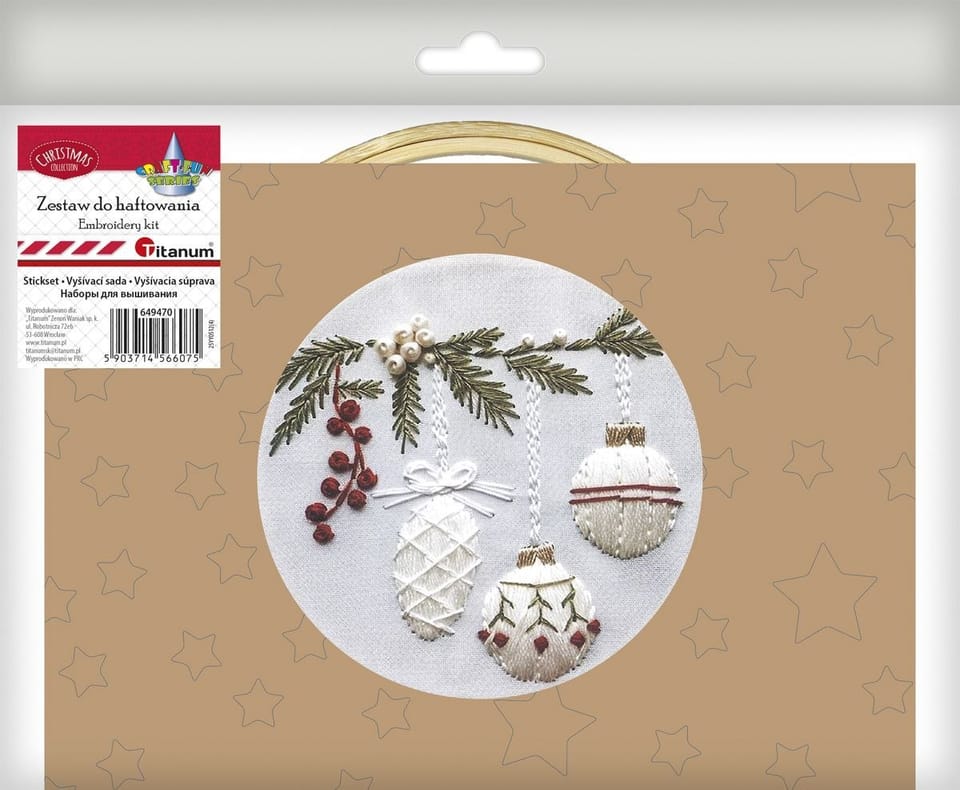 Zestaw do haftowania Bombki 649470 TITANUM