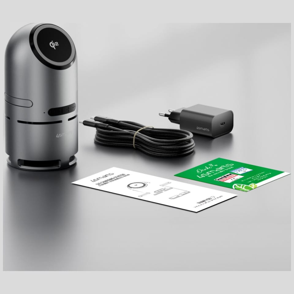 Stacja ładująca 4smarts ChargeBot Sound  Qi2 szary