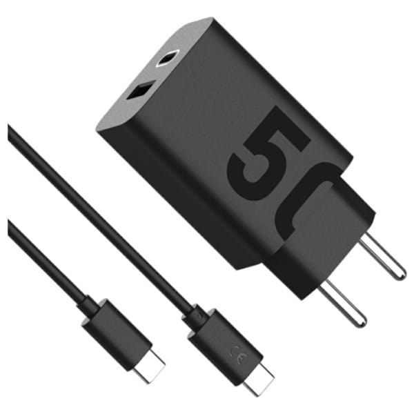 Ładowarka sieciowa Motorola TurboPower   50W Dual USB-C/USB-A z kablem USB-C 1m czarny