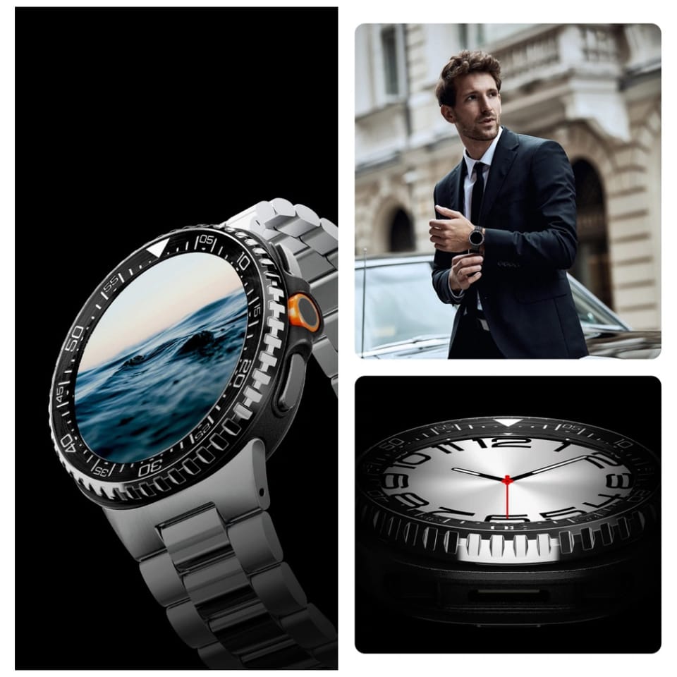 Nakładka Spigen Bezel Tune Pro Diver do  Samsung Galaxy Watch 8 46mm czarny