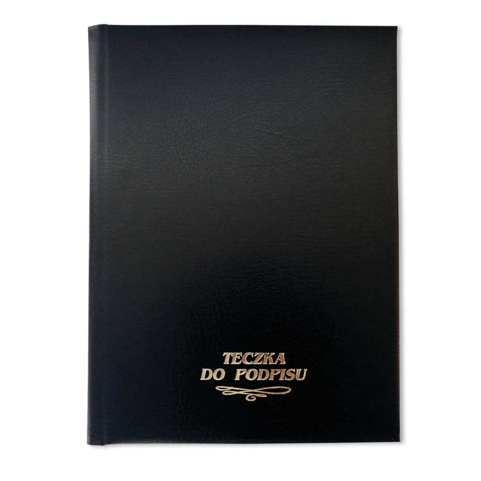 Teczka do podpisu 10k, grzbiet kryty z gąbką czarna 1824-920-023 WARTA