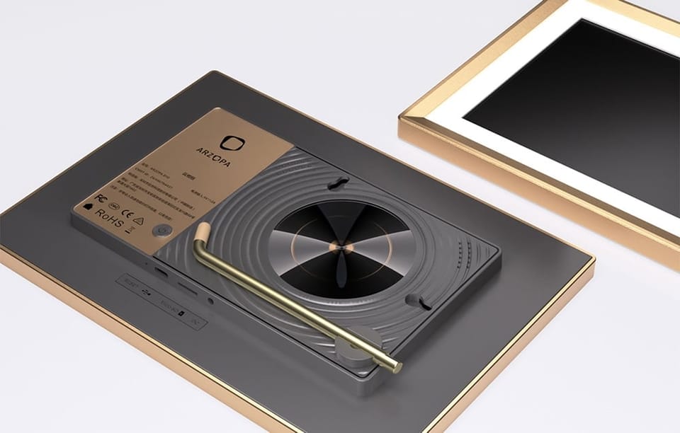 Cyfrowa ramka na zdjęcia Arzopa D10 (złota) 10.1"