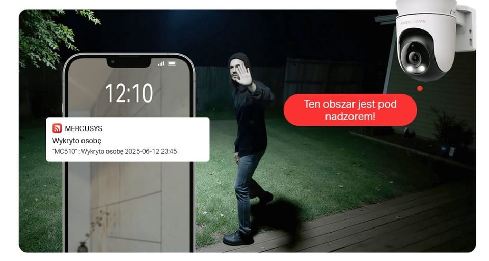 KAMERA zewnętrzna obrotowa WiFi MC510, 2K QHD, czujnik ruchu,tryb nocny kolor, alarm,IP65