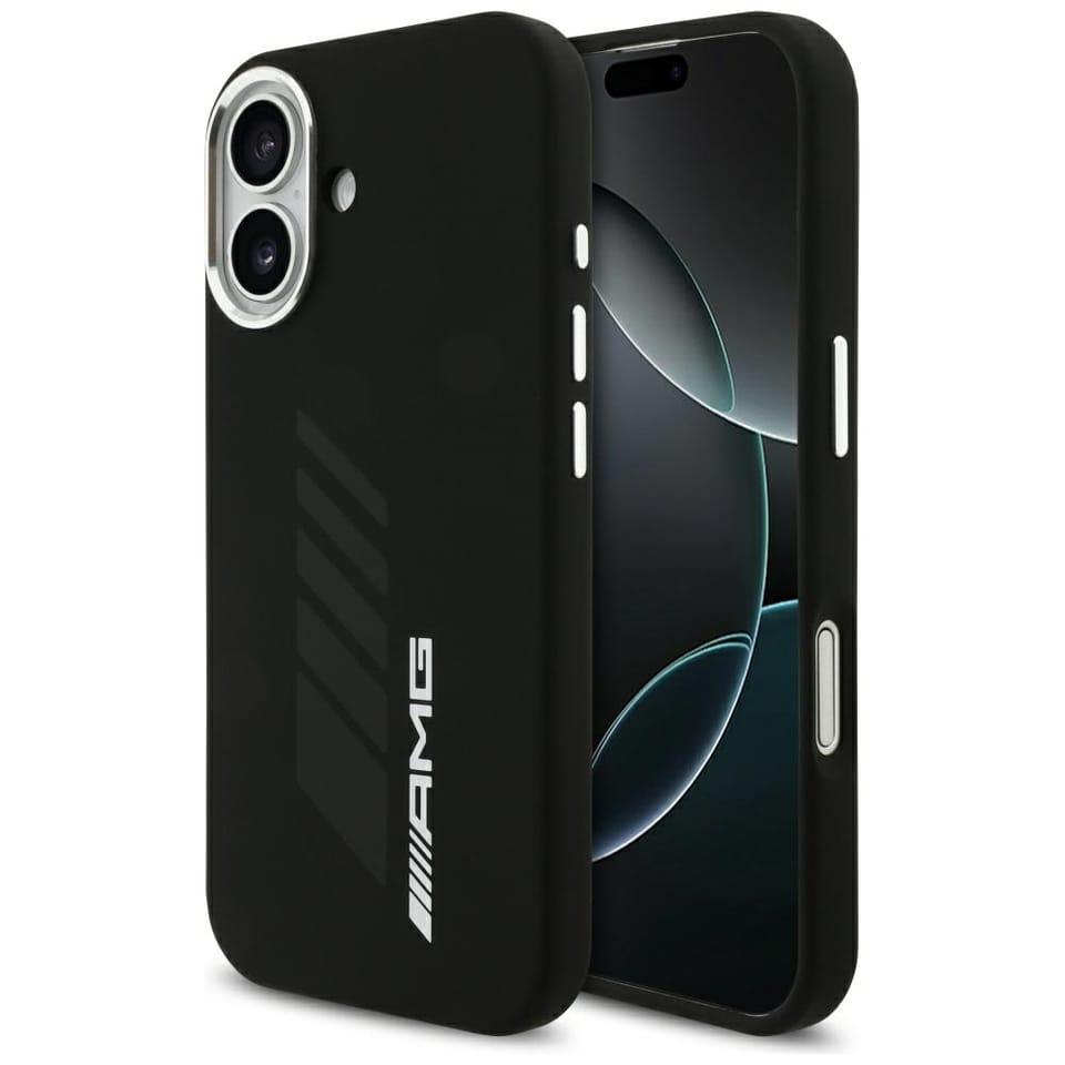 Etui AMG Silicone Oversize Rhombs        MagSafe do iPhone 17 czarny