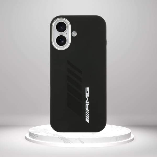 Etui AMG Silicone Oversize Rhombs        MagSafe do iPhone 17 czarny