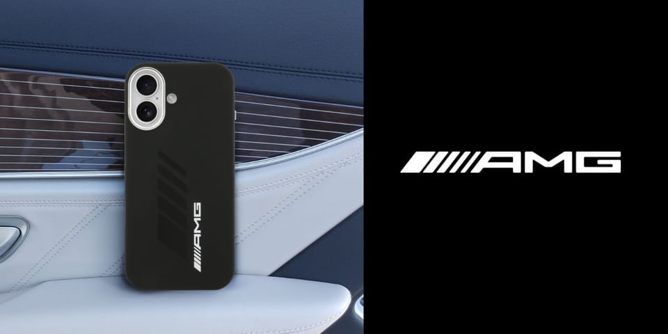 Etui AMG Silicone Oversize Rhombs        MagSafe do iPhone 17 czarny