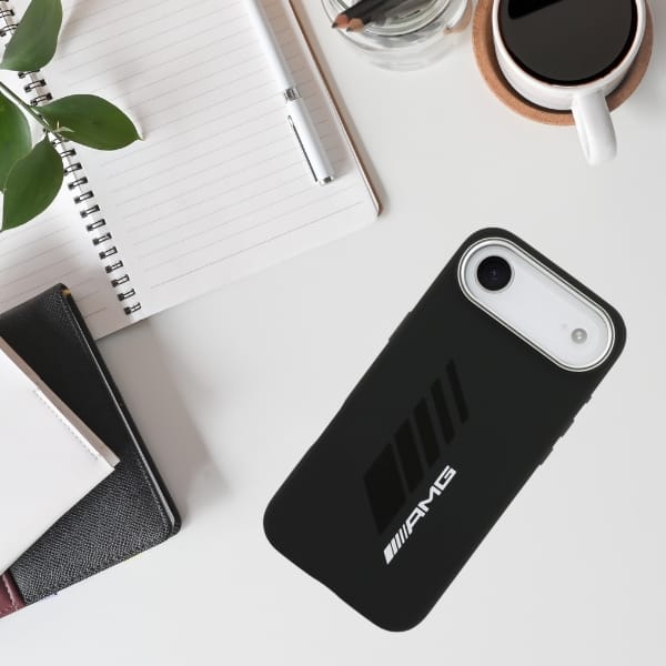 Etui AMG Silicone Oversize Rhombs        MagSafe do iPhone Air czarny