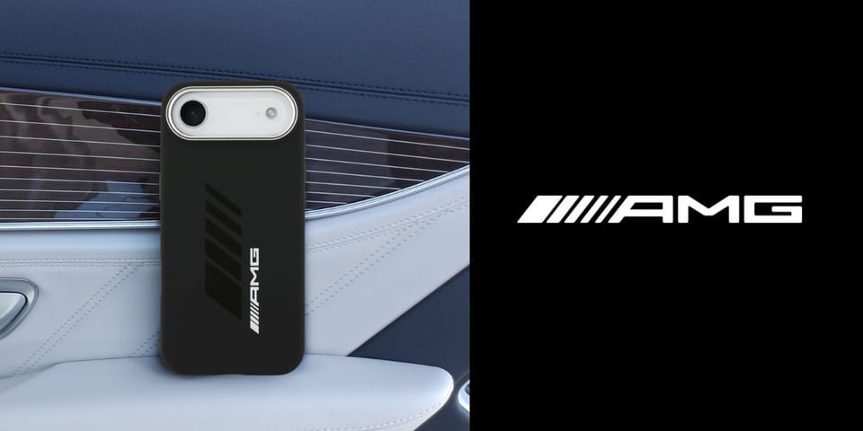 Etui AMG Silicone Oversize Rhombs        MagSafe do iPhone Air czarny