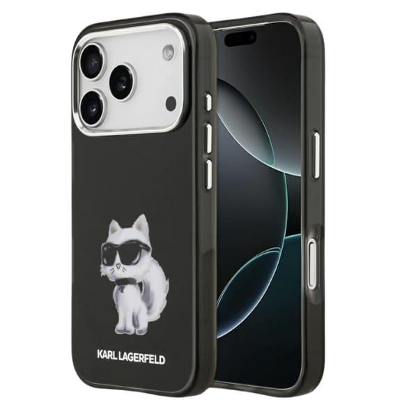 Etui Karl Lagerfeld IML Aquarelle        Choupette & Logo MagSafe do iPhone 17 Pro czarny
