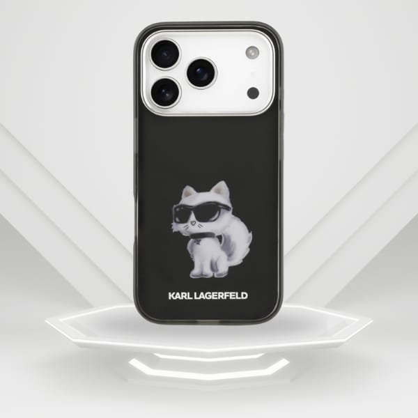 Etui Karl Lagerfeld IML Aquarelle        Choupette & Logo MagSafe do iPhone 17 Pro czarny