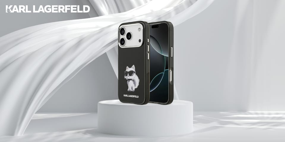 Etui Karl Lagerfeld IML Aquarelle        Choupette & Logo MagSafe do iPhone 17 Pro czarny