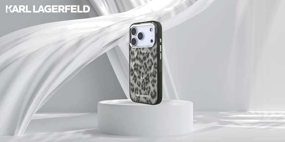 Etui Karl Lagerfeld IML Leopard Pattern  MagSafe do iPhone 17 Pro brązowy