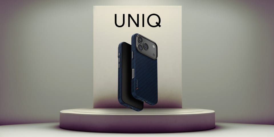 Etui UNIQ Keva EDGE do iPhone 17 Pro     Magclick Charging niebieski