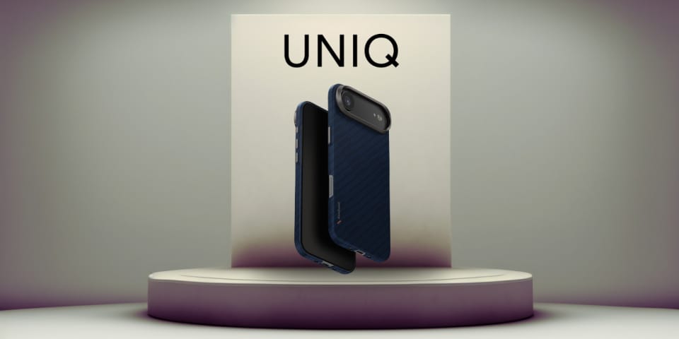 Etui UNIQ Keva EDGE do iPhone Air        Magclick Charging niebieski