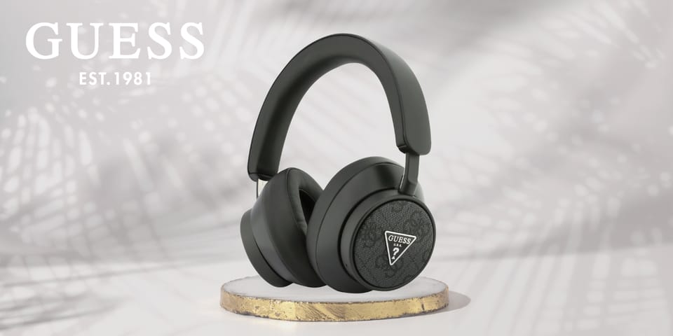 Słuchawki nauszne Guess 4G Triangle Logo Bluetooth czarny