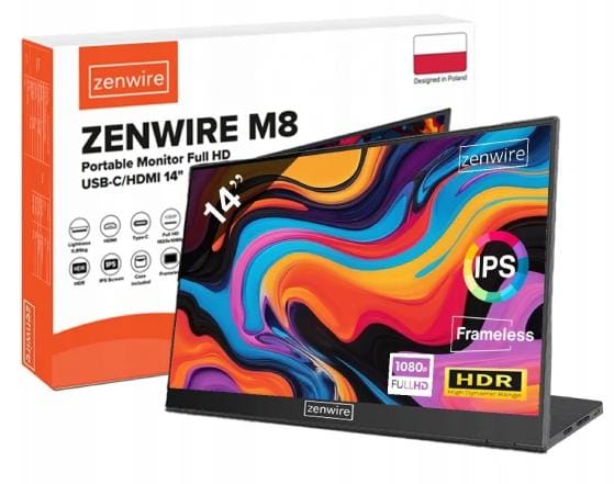 Monitor Przenośny 14" USB-C Full HD 1920x1080 IPS HDMI