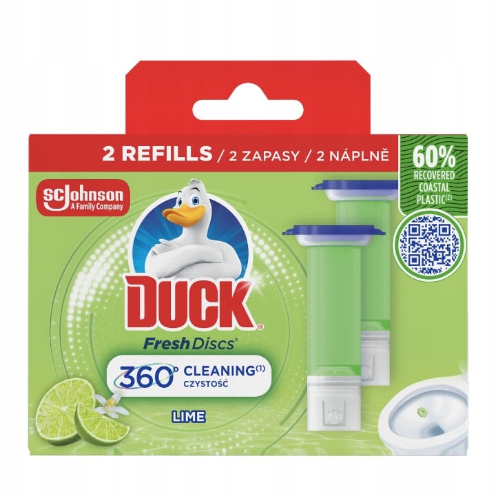 Żelowy krążek do WC DUCK zapas 2x36ml lime