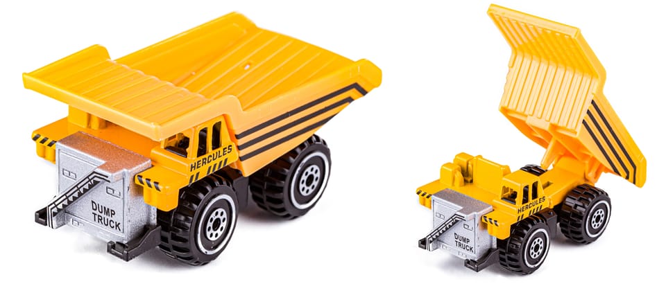 Metalowe Pojazdy Budowlane, Auta, Resoraki 5 Sztuk Zestaw