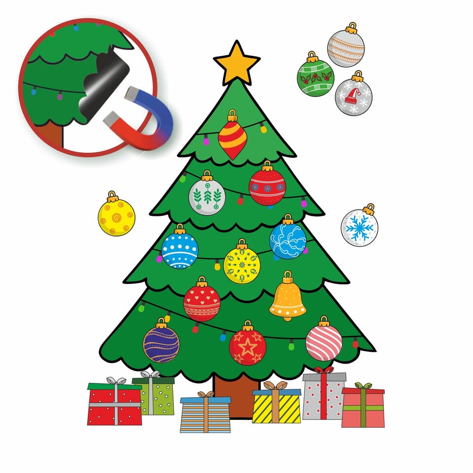 Choinka magnetyczna BOMBKI zestaw kreatywny ZK-CHM-01 BIURFOL