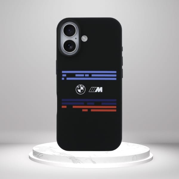 Etui BMW M Silicon Horizontal Line       MagSafe do iPhone 17 czarny