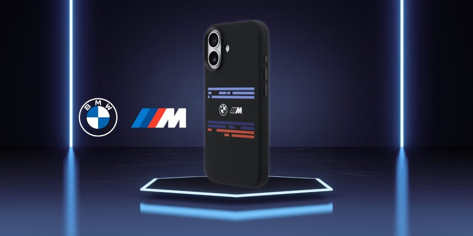 Etui BMW M Silicon Horizontal Line       MagSafe do iPhone 17 czarny