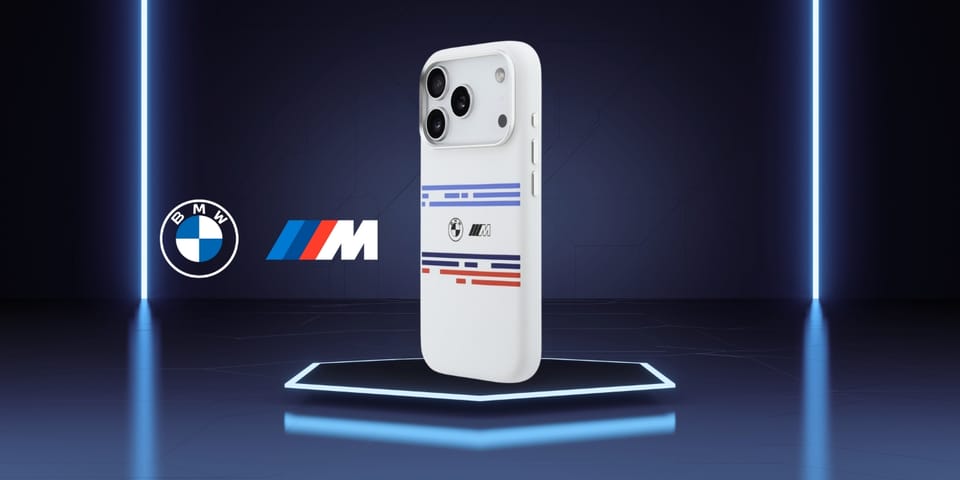 Etui BMW M Silicon Horizontal Line       MagSafe do iPhone 17 Pro biały